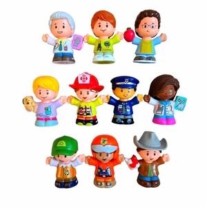 Extremely Rare Fisher-Price Little People Neighborhood Helpers 10 Figure Pack